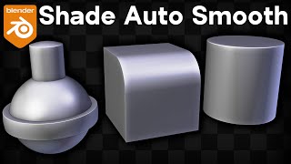 How to Use Shade Smooth amp Shade Auto Smooth in Blender [upl. by Luing]