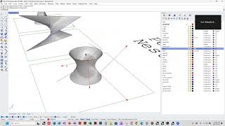 Surface Construction  Hyperboloid and Hyperboloic Paraboloid Nesting [upl. by Yslek]