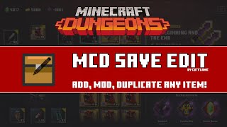 MCD Save Edit  Add Mod Duplicate Any Item on Minecraft Dungeons [upl. by Reemas]