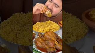 Eating Chicken Biryani Chicken Curry mukbang eatingsounds food shortsvideo [upl. by Kimble]