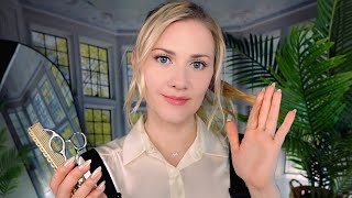 ✂️ Sleepinducing Haircut and Curling 💇🏼‍♀️ ASMR  Soft Spoken into Whisper [upl. by Mcginnis]