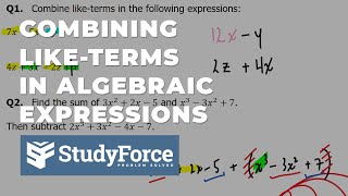 📚 How to combine liketerms in algebraic expressions [upl. by Neirod]