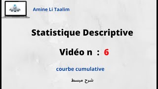 statistique descriptive  courbe cumulative [upl. by Adahsar451]