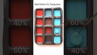 Red Ochre Vs Turquoise   Strange Color Recipes colors satisfying [upl. by Eneleoj]