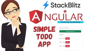 Stack Blitz Angular Tutorial  Angular TO DO APP [upl. by Kimberly]