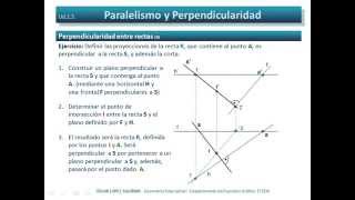 Recta perpendicular a otra por un punto Diédrico Directo [upl. by Amasa272]