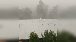 The sky is attacking Australia A terrible hail storm has hit Canberra [upl. by Zoarah497]