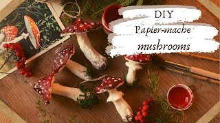 DIY Papiermache mushrooms [upl. by Rasecoiluj]