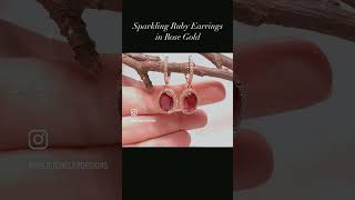 So Beautiful  Ruby Earrings in 14k Rose Gold Vermeil  July Birthstone 40th Anniversary etsy [upl. by Chickie627]