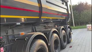 Hydraulic Dump Tipper Trailer 3 Axle U Shape Tipping Truck Semi Trailer Dump Trailer [upl. by Haimerej218]