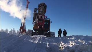 SANY Rotary Drilling Rig Working in The Frigid Arctic Region [upl. by Dincolo134]