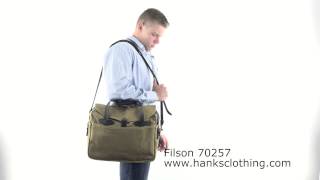 Filson 70257 Large Computer Bag Briefcase Walk On Video [upl. by Garrot193]