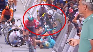 TOUR DE FRANCE 2024  quotUn tacle noncontrôléquot  la palette de la chute sur le sprint de la 13e étape [upl. by Marilyn]