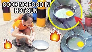 SINGAPORE IS TOO HOT COOKING BREAKFAST IN THE SUN🔥🌞  MiniMoochi [upl. by Ecnerwaled]