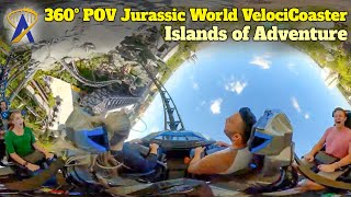 Jurassic World VelociCoaster 360º View at Universals Islands of Adventure [upl. by Vic688]