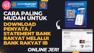 Cara Download Bank Statement atau Penyata Bank Rakyat II How To Download Bank Rakyat Statement [upl. by Edouard80]