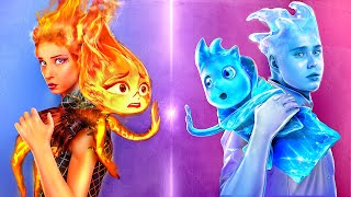 Ember and Wade from Elemental have Children Fire vs Water Parenting Hacks  Part 2 [upl. by Adnawak]