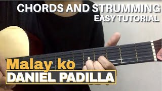 Malay ko  Daniel Padilla  Easy Guitar Tutorial  Step by step [upl. by Eelah667]