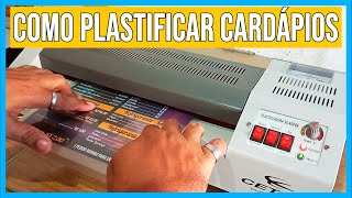 Como PLASTIFICAR CARDÁPIOS com Polaseal na PLASTIFICADORA  RiggArts [upl. by Adlesirc]