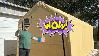 How to build the Harbor Freight 10 x 17 Portable Garage [upl. by Aitam]