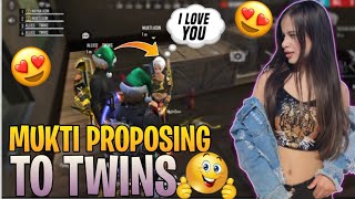 Mukti proposing Twins infront of Nayan ftmukti Face reveal Allied Twins [upl. by Dayle]