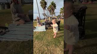 James’ first steps at La Jolla Shores shorts twins baby [upl. by Shama]