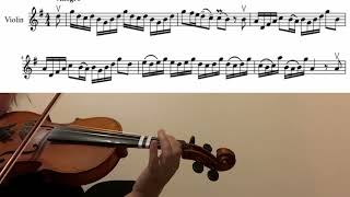 FIOCCO Allegro violin tutorialsheet musicaccompanimentclose upperformance tempo [upl. by Lesko64]