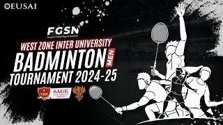 JJT JHUNJHU VS DAVV INDORE WEST ZONE INTER UNIVERSITY MEN BADMINTON TOURNAMENT2024 [upl. by Yrannav]