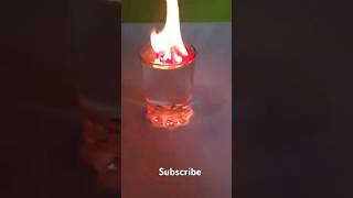 Fire On Water  Science Experiment  ytshorts shorts sciencefacts worldknowledge [upl. by Ayisan415]