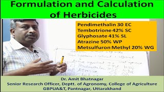 Formulation and Calculation of Herbicides [upl. by Marvel]