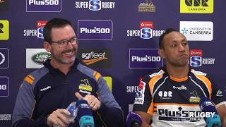 Super Rugby 2019 Round Two Brumbies press conference [upl. by Bennir]