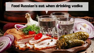 Zakuski for Vodka  Foods that Russians eat when drinking vodka [upl. by Brosine]