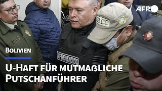 Putschversuch in Bolivien UHaft für mutmaßliche Anführer  AFP [upl. by Adalbert370]