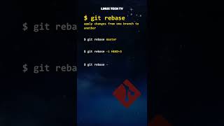 18 git tutorial  git rebase command  master git LinuxTechTV pro Git [upl. by Samp860]