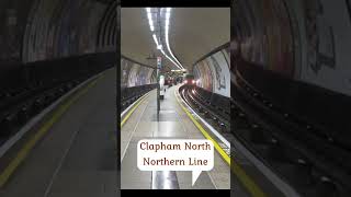 Clapham North  Northern Line train northernline shorts underground platform london [upl. by Iatnohs]