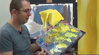 Vloeiende overgangen maken met acrylverf hoe doe je dat Schilderles voor beginners [upl. by Alyahsal]