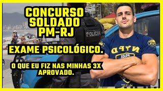 CONCURSO PMRJ EXAME PSICOLÓGICO COMO FUI APROVADO 3X NESSA ETAPA EM OUTROS CONCURSOS [upl. by Amora]