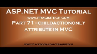 Part 71 childactiononly attribute in mvc [upl. by Jonathan880]