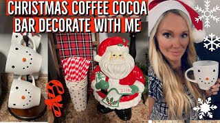 Cozy Cottage Decorate My Coffee and Hot Cocoa Bar For Christmas With Me 🎄 [upl. by Joktan]