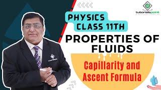 Class 11th – Capillarity and Ascent Formula  Properties of Fluids  Tutorials Point [upl. by Bubb]