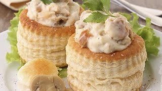 le vol au vent farcies poulet avec sauce blanche [upl. by Harac]