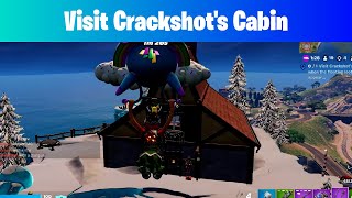 Fortnite วิธีทำ Visit Crackshots Cabin when the floating loot island appears [upl. by Devland]