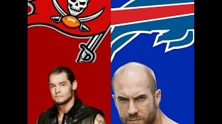 Baron Corbin Vs Cesaro Round 1 Match 11 NFL Blitz PPV [upl. by Zetana252]