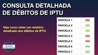 Consulta detalhada de débitos de IPTU [upl. by Nirrek]