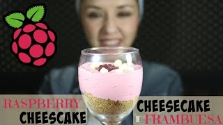 Receta CHEESECAKE de Frambuesa Sin Horno FACIL  ♥ Andrea ♥ [upl. by Olney]