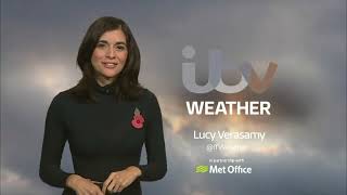 Lucy Verasamy ITV Weather 8th November 2024 [upl. by Arrej]