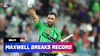 Glenn Maxwell SMASHES BBL Record  154 off 64  BBL11 [upl. by Aremaj]