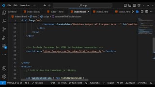 Javascript Turndownjs Example to Build HTML to Markdown Converter in Browser Full Web App [upl. by Abrahamsen]