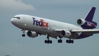 FedEx N527FE MD11 Landing Portland Airport PDX [upl. by Atilamrac]