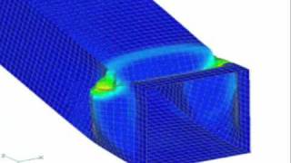 Nonlinear Static Analysis Tube Buckling [upl. by Olive]